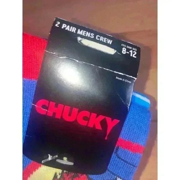 Chucky socks 2pk Size 8-12 - Picture 7 of 7